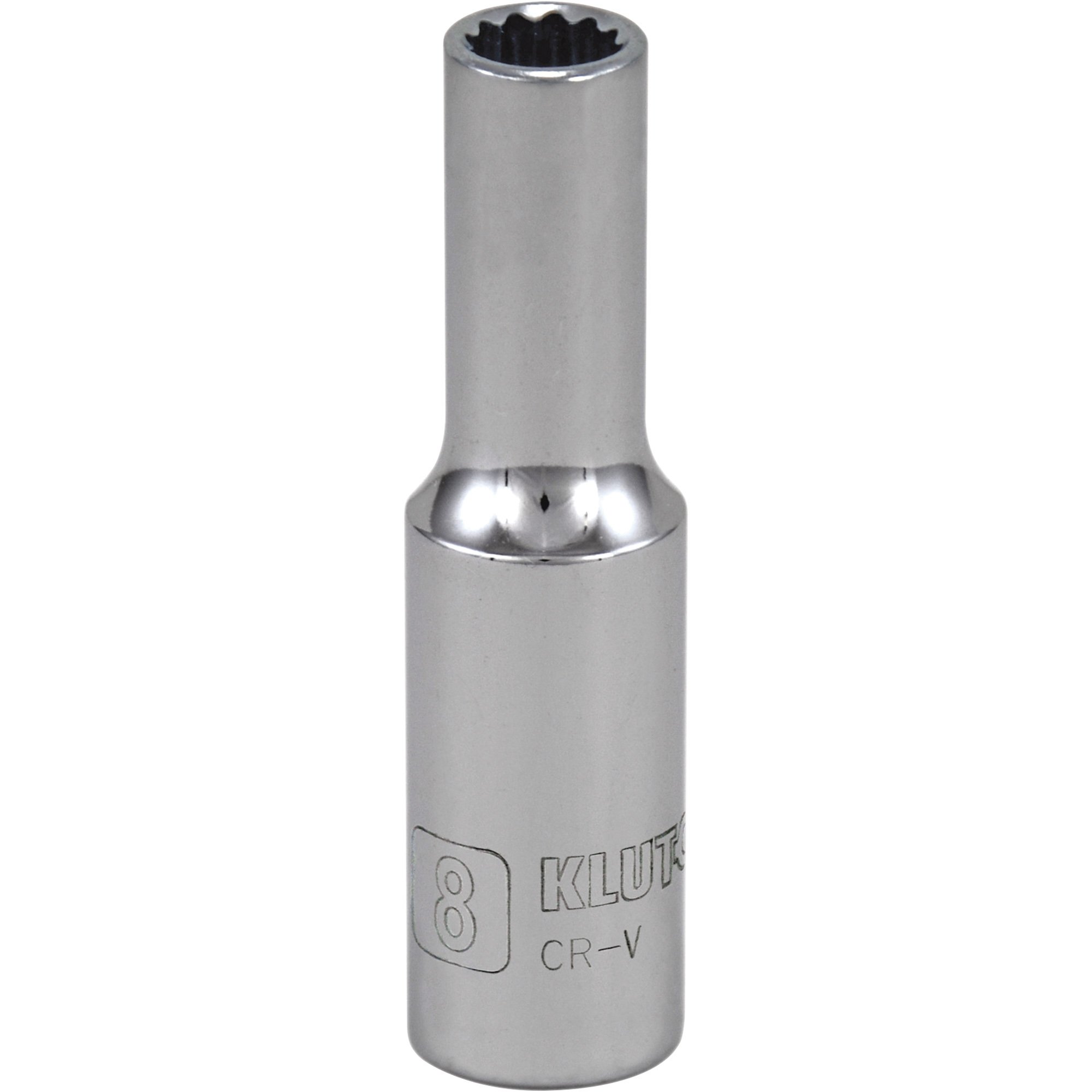 Klutch Deep Socket — Metric, 3/8in.-Drive, 12-Pt.